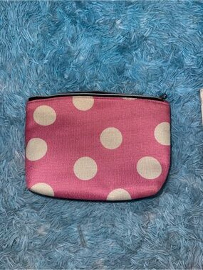 Lancôme Pink Polka Dot Cosmetic Bag